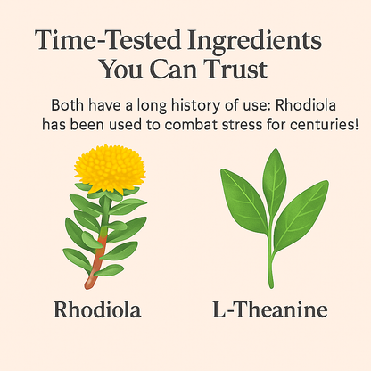 Daily De-Stress Gummies - Rhodiola + L-Theanine